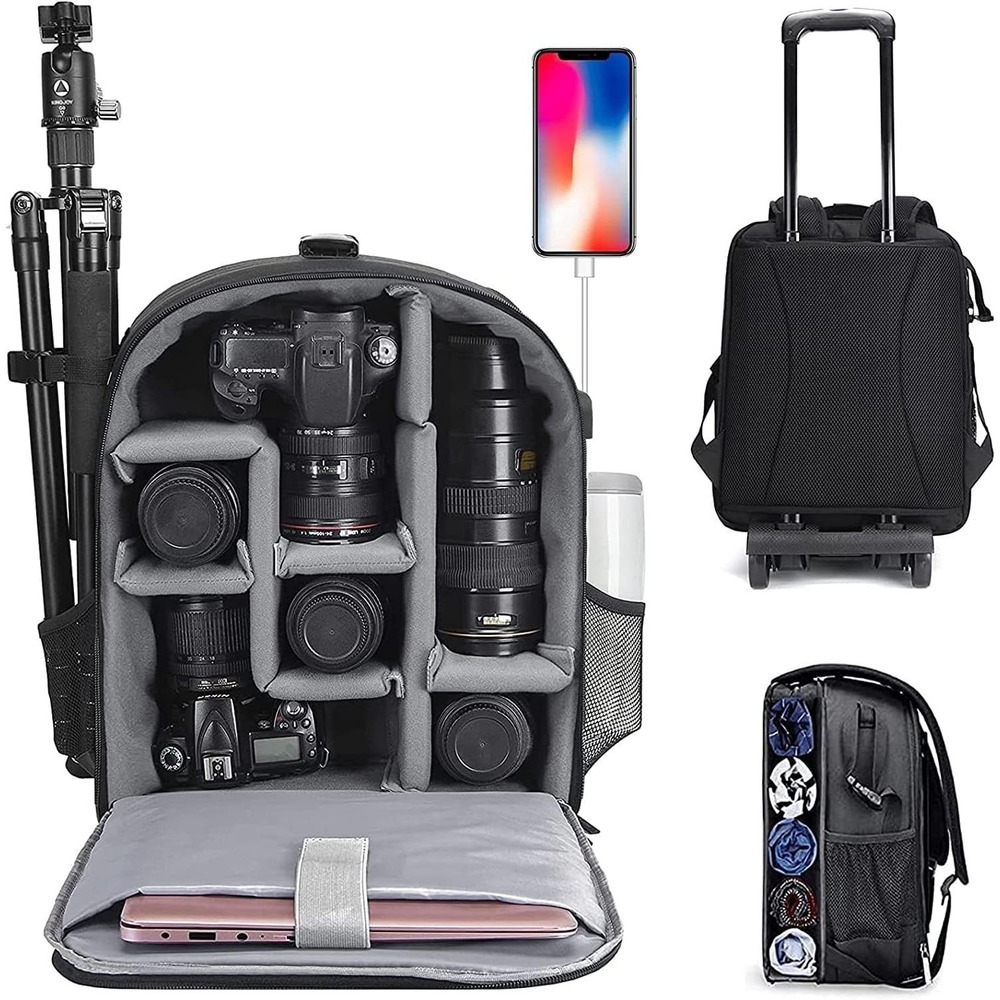 CADeN D6 Camera‎ Backpack Large Black Waterproof DSLR Mirrorless Canon Nikon